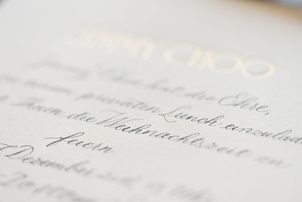 jimmy choo calligraphy