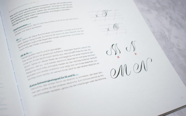 moderne kalligrafie übungsheft